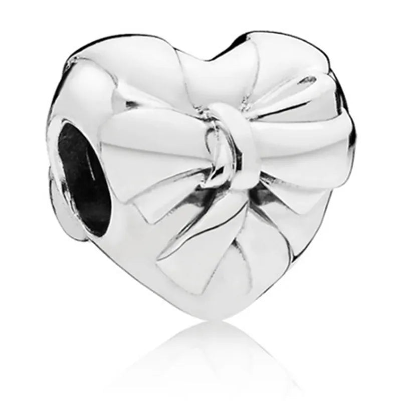 S925 Silver Snail Heart Crystal Charm Bead for DIY Bracelet