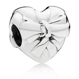 S925 Silver Snail Heart Crystal Charm Bead for DIY Bracelet
