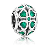 S925 Sterling Silver Beads LoveHeart Charm DIY Bracelet Bangle