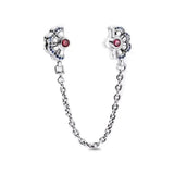 S925 Silver Daisy Flower Safety Chain for Pandora Bracelet