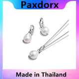 S925 Sterling Silver Baroque Pearl Earrings for Pandora Charm Necklace
