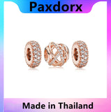 S925 Sterling Silver ROSE SPARKLING GALAXY CHARM PACK Jewelry DIY Bracelet Gift
