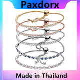 S925 Sterling Silver Turquoise Tennis Bracelet for Women
