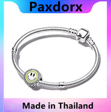 S925 Sterling Silver Smiling Girl Bracelet Bangle