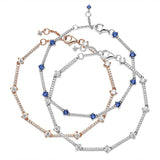 S925 Sterling Silver Winter Pave Bars Bracelet for Women