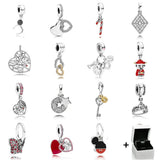 S925DIY Sterling Silver Love Key Star Love Heart Pendant for Women