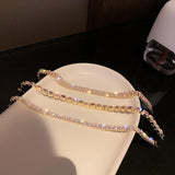 14K Plated Zircon Bracelet for Women - Geometric Design, Party Gift