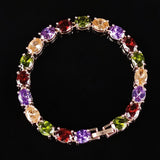 Rose Oval Bracelet Bangle Women Anniversary Gift S5774