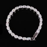 Rose Oval Bracelet Bangle Women Anniversary Gift Jewelry