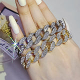 Men's Hiphop Silver Cuban Bracelet Party Gift Jewelry S7417