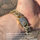 Men's Hiphop Silver Cuban Bracelet Party Gift Jewelry S7417