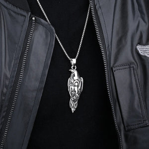 316L Stainless Steel Bird Pendant Necklace For Man Chain HipHop Choker