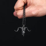 316L Stainless Steel Evil Horn Pendant Necklace For Man Chain HipHop Choker