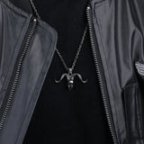 316L Stainless Steel Evil Horn Pendant Necklace For Man Chain HipHop Choker