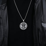 316L Stainless Steel Motorcycle Pendant Necklace Unisex Gothic Choker