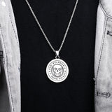 316L Stainless Steel Motorcycle Pendant Necklace Unisex Gothic Choker
