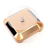 Solar Powered Rotating Turntable Display Stand for Ring Accessories