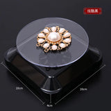 Solar Powered Rotating Turntable Display Stand for Ring Accessories