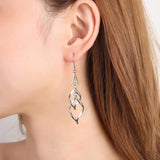 925 Silver French Tassel Drop Earrings Wedding Party Gift Christmas Jewelry