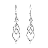 925 Silver French Tassel Drop Earrings Wedding Party Gift Christmas Jewelry