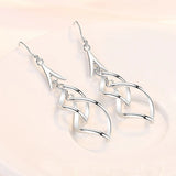 925 Silver French Tassel Drop Earrings Wedding Party Gift Christmas Jewelry