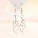 925 Silver French Tassel Drop Earrings Wedding Party Gift Christmas Jewelry
