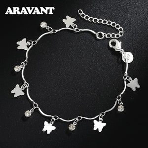 925 Silver Butterfly Charms Bracelets - Wedding Jewelry