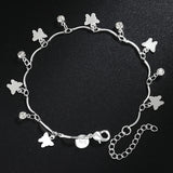 925 Silver Butterfly Charms Bracelets - Wedding Jewelry