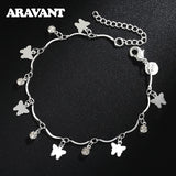 925 Silver Butterfly Charms Bracelets - Wedding Jewelry
