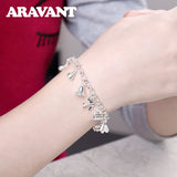 925 Silver Charms Bracelets for Women Wedding Jewelry