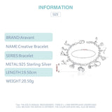 925 Silver Charms Bracelets for Women Wedding Jewelry