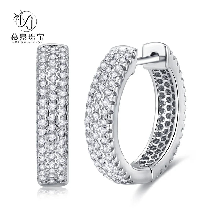 925 Silver Cutout Earring for Men and Women