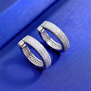 925 Silver Cutout Earring for Men and Women