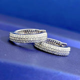 925 Silver Cutout Earring for Men and Women
