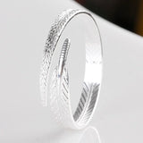 925 Silver Bracelet Angel Feather Women Jewelry Gift