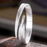 925 Silver Bracelet Angel Feather Women Jewelry Gift