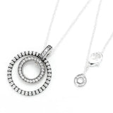 925 Silver Collier Signature Pave Pendant & Necklace