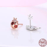 925 Silver Spring Floral Bird Dragonfly Earrings Women Gift Wedding