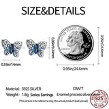 925 Silver Spring Floral Bird Dragonfly Earrings Women Gift Wedding