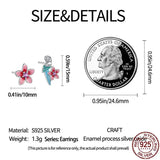 925 Silver Spring Floral Bird Dragonfly Earrings Women Gift Wedding