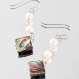 Sterling Silver Earrings with Pearl Abalone Shell