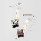 Sterling Silver Earrings with Pearl Abalone Shell