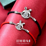925 Silver Moissanite Lucky Rabbit Bracelet Men Women Gift
