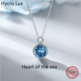 925 Silver Crystal Heart Pendant Necklace for Women