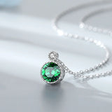 925 Silver Crystal Heart Pendant Necklace for Women