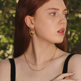 925 Silver Double-Layer Necklace Beading Fine Jewelry