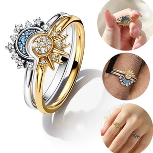 925 Silver Red Heart Crystal Ring DIY Wedding Jewelry
