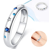 925 Silver Red Heart Crystal Ring DIY Wedding Jewelry