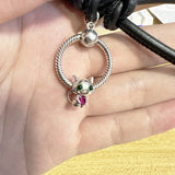 925 Sterling Silver Cat Pendant Charm Bead Bracelet Necklace