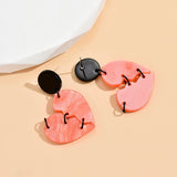 Acrylic Halloween Broken Heart Drop Earrings Exaggerated Ear Jewelry